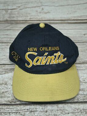 Vintage New Orleans Saints Hat Snapback Script Cap Twill Sports Specialties NFL